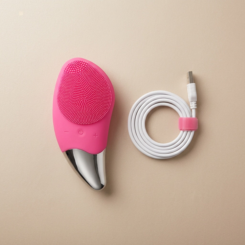 Brosse Nettoyante Visage BelleÂge - Silicone Électrique Rechargeable