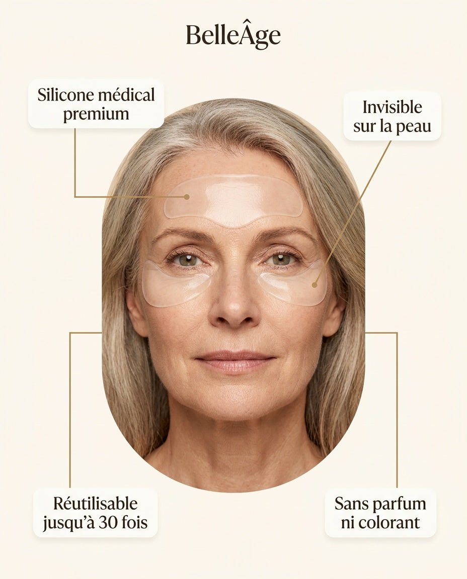 Patchs anti-rides BelleÂge - Silicone Lissant Réutilisable