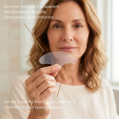Patchs anti-rides BelleÂge - Silicone Lissant Réutilisable