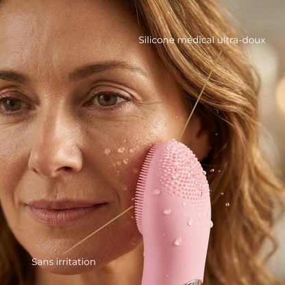 Brosse Nettoyante Visage BelleÂge - Silicone Électrique Rechargeable