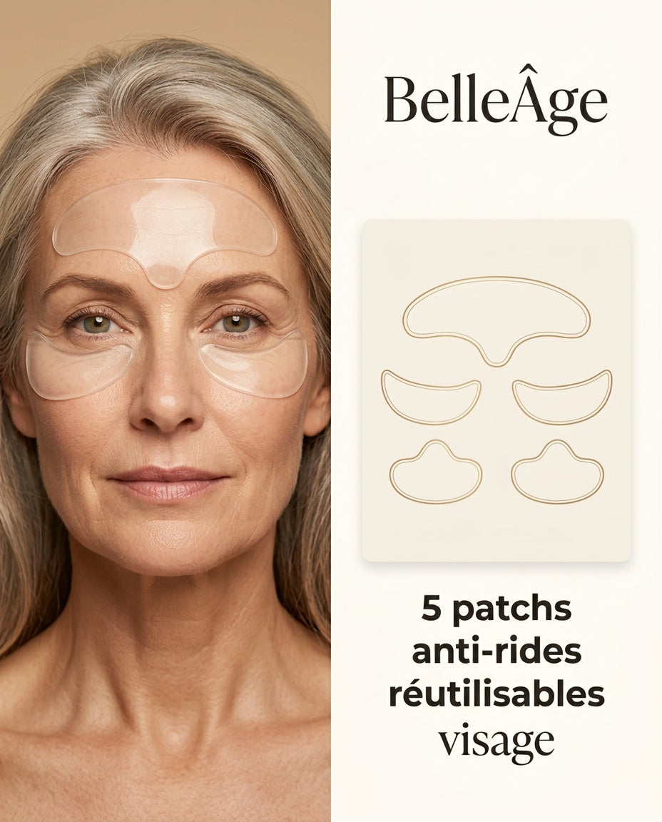 Patchs anti-rides BelleÂge - Silicone Lissant Réutilisable