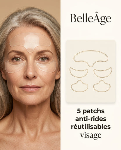Patchs anti-rides BelleÂge - Silicone Lissant Réutilisable
