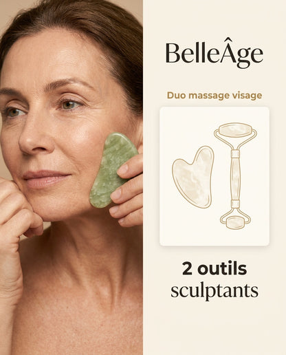 Duo Gua Sha & Rouleau Visage BelleÂge - Sculptant & Drainant